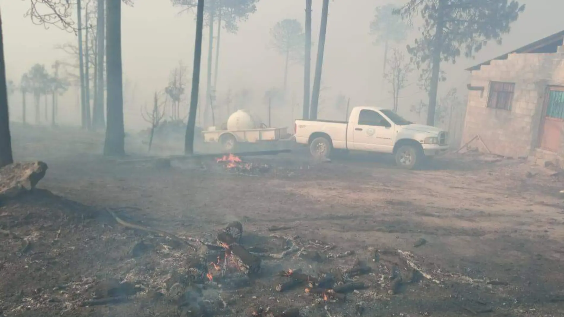 incendio forestal en Bocoyna